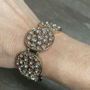 Elegant Gold and Faux-Diamond Bracelet